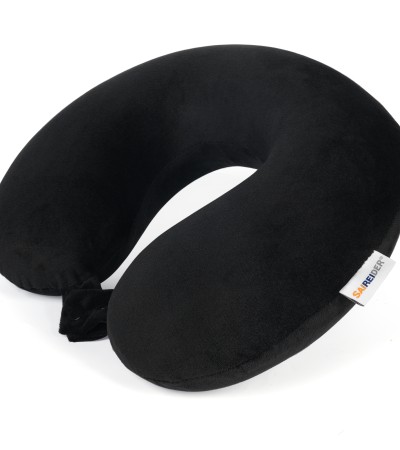 Travel Neck Pillow, MemoryFoam Travel Neck Pillow  - Black