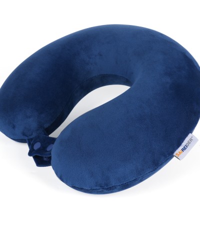 Travel Neck Pillow, MemoryFoam Blue
