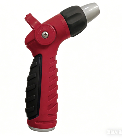 3-way  Thumb Control Hose Nozzle with Metal Inlet - Red
