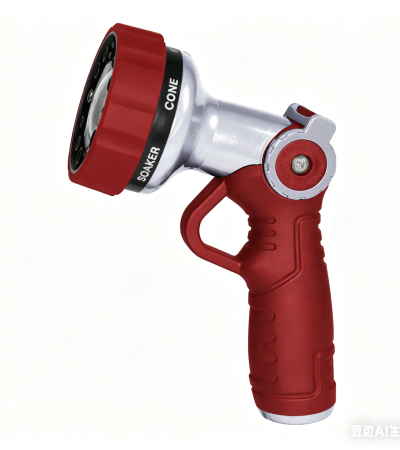 Patent 6-pattern Metal Thumb Control Hose Nozzle - Red
